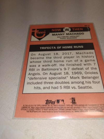 2018 Topps now and then Manny Machado - Thumbnail 2