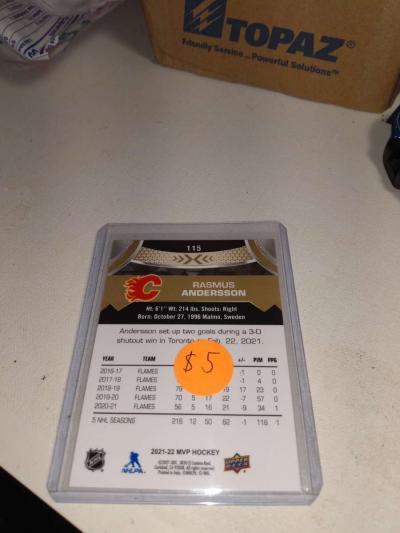 2022 upper Deck MVP autograph gold rasmus Anderson - Thumbnail 2