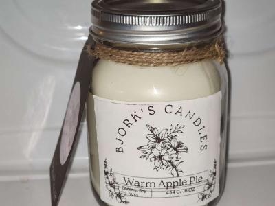 Handmade 16 oz Mason Jar candle - Thumbnail 3