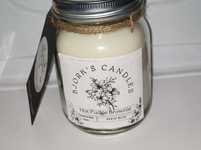 Handmade 16 oz mason jar candle - Thumbnail 3