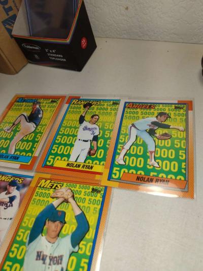 1990 Topps card lot Nolan Ryan 5000 strikeouts - Thumbnail 2
