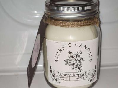 Handmade 16 oz Mason Jar candle - Thumbnail 4