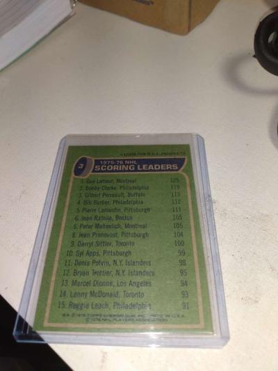 1975 1976 scoring leaders Guy lafleur Bobby Clark and kill s - Thumbnail 2