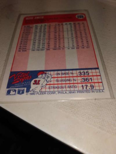 1990 Fleer the wizard Ozzie Smith - Thumbnail 2