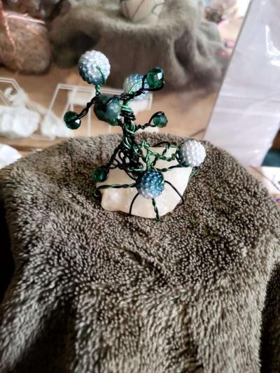 wire trees wrapped around crystal stones - Thumbnail 2