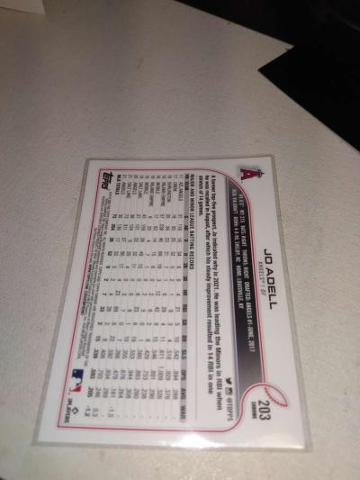 2022 Topps Chrome silver border Joe Adell - Thumbnail 2