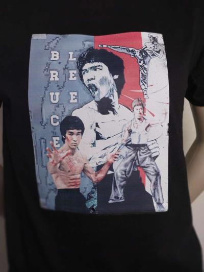 Custom Designed  Bruce Lee Lounge Tee - Thumbnail 3