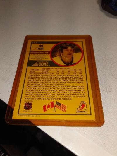 1990 score hockey Tim Kerr encore autograph - Thumbnail 2