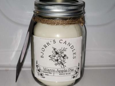 Handmade 16 oz Mason Jar candle