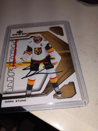 2021 2022 upper Deck MVP gold signature Mark Stone - Thumbnail 1