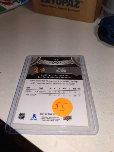 20212022 upper Deck MVP autograph pius suter - Thumbnail 2