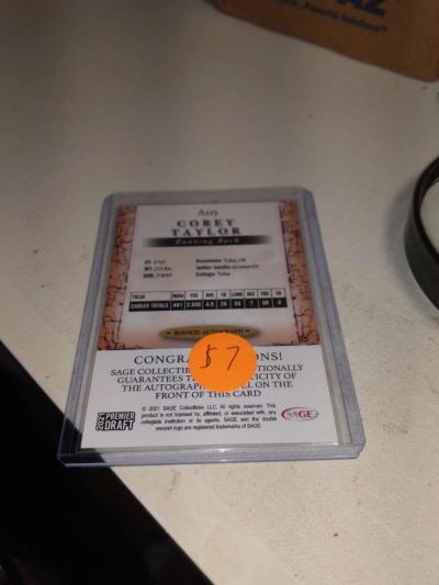 2021 draft premiere Corey Taylor autograph rookie card - Thumbnail 2
