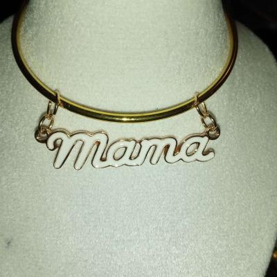 mama charm on a bangle bracelet - Thumbnail 2