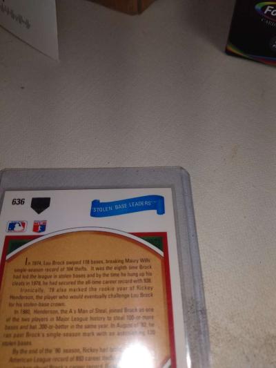 1991 upper Deck reheat Henderson and Luke Rock stolen base l - Thumbnail 3