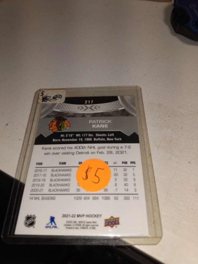 2022 MVP upper Deck autograph Patrick Kane - Thumbnail 2