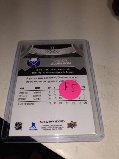 2022 MVP upper Deck autograph Victor Olofsson - Thumbnail 2