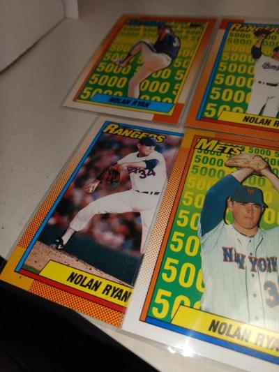 1990 Topps card lot Nolan Ryan 5000 strikeouts - Thumbnail 4