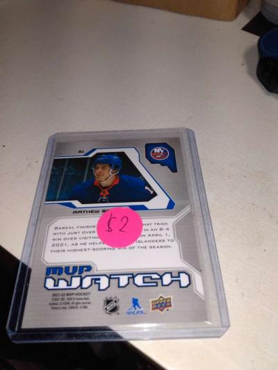 the MVP 2022 upper Deck autograph Matthew barzal - Thumbnail 2