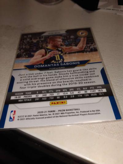 2020 2021 panini orange refractor Domantas sabonis - Thumbnail 2