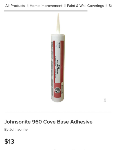 4 30 ounce cartridges of 960 wall base adhesive - Thumbnail 2