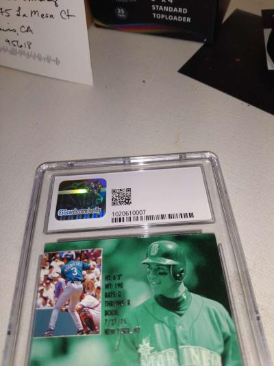 CSG 7 graded 1995 ultra golden medallion Alex Rodriguez rook - Thumbnail 4