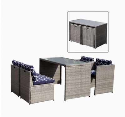5pc outdoor patio dining set 4 chairs with 1 dining table - Thumbnail 3