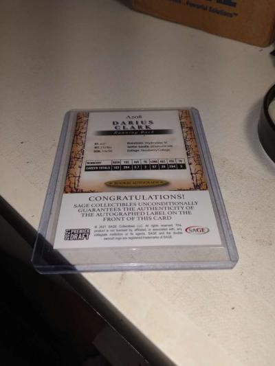 2021 draft premier rookie autographed Darius Clark - Thumbnail 2