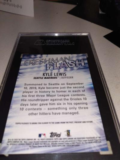 2020 Topps Chrome Kyle Lewis freshman flash grated 95 - Thumbnail 3