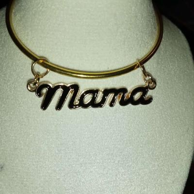 mama charm on a bangle bracelet - Thumbnail 3