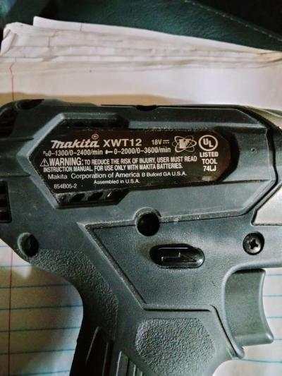 Makita 18v Brushless Impact XWT12 TOOL ONLY - Thumbnail 3