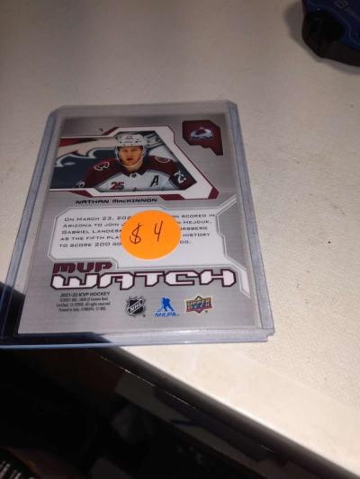 2022 upper Deck MVP hockey Nathan McKinnon autograph - Thumbnail 2