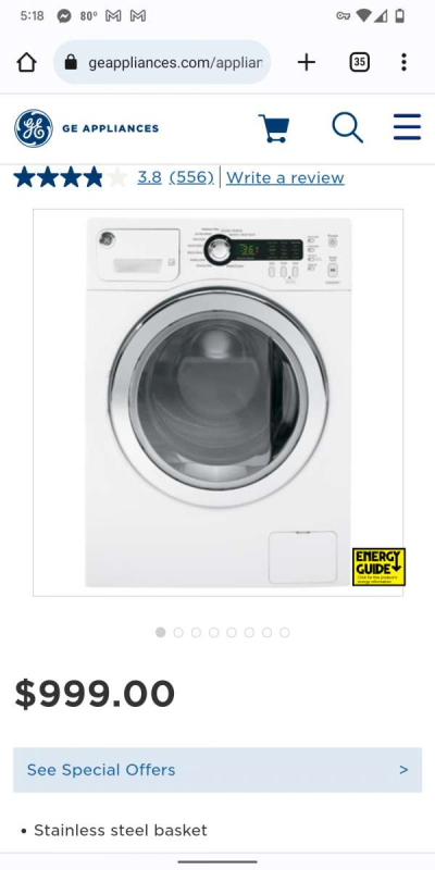General Electric Washer and Dryer - Thumbnail 2