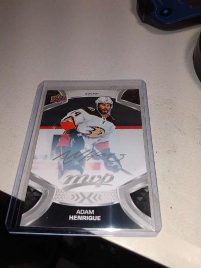 2022 upper Deck MVP autograph Adam henrique