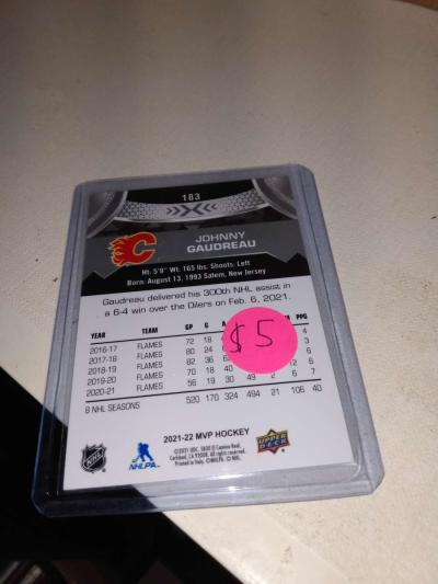 MVP upper Deck 2021 autograph Johnny Gaudreau - Thumbnail 2