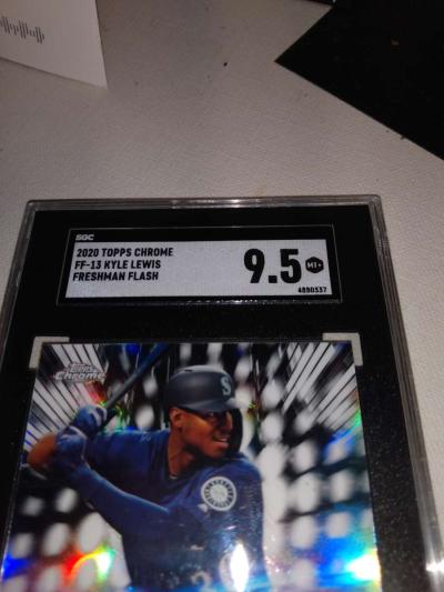 2020 Topps Chrome Kyle Lewis freshman flash grated 95 - Thumbnail 2