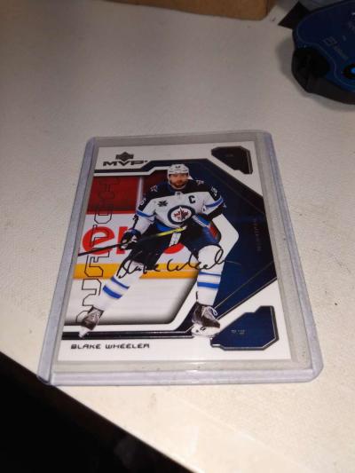 MVP upper Deck 2022 autographed Blake wheeler - Thumbnail 1