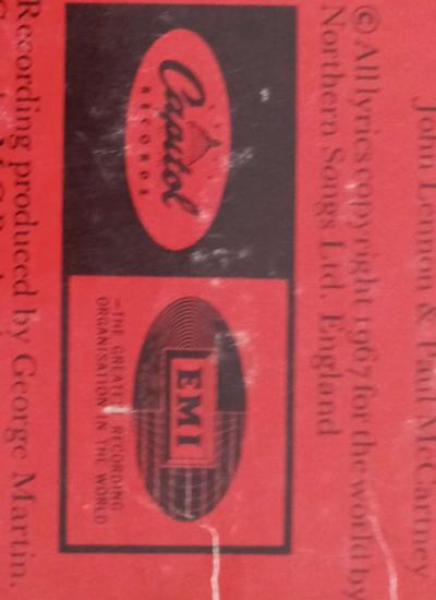 1967 Beatles Sergeant Peppers Lonely Hearts Capitol Records - Thumbnail 4