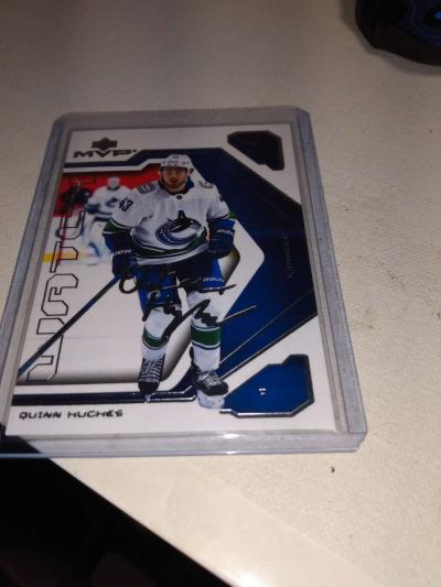 upper Deck MVP 2021 2022 autograph card Quinn Hughes - Thumbnail 1