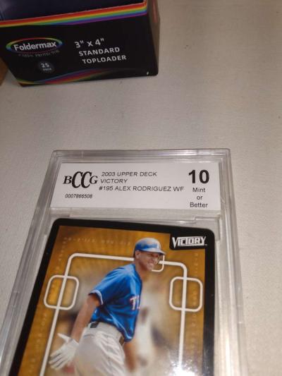 2003 upper Deck victory Alex Rodriguez bccg mint 10 grade - Thumbnail 2