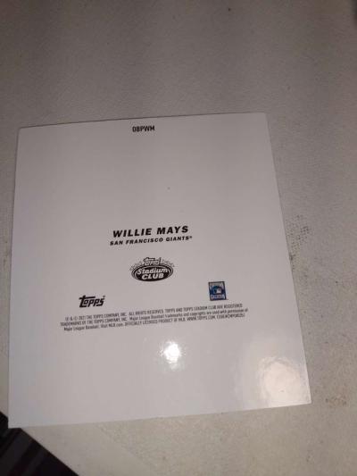 2021 stadium club Master photo Willie Mays - Thumbnail 3