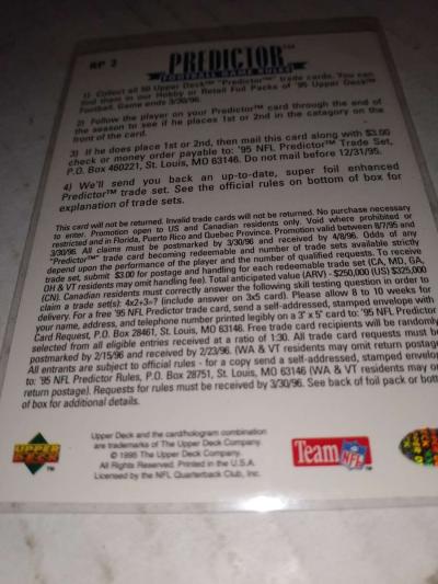 1995 upper deck Steve Young - Thumbnail 3