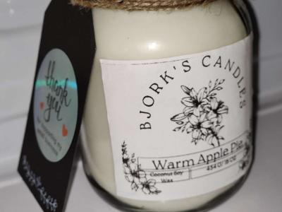 Handmade 16 oz Mason Jar candle - Thumbnail 2