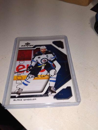 Blake wheeler 2021 upper Deck MVP autograph - Thumbnail 1