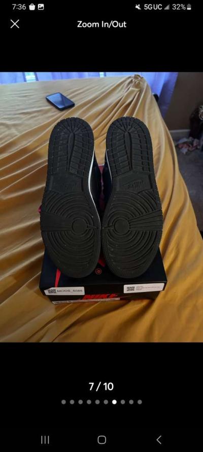 Jordan 1 retro high satin black gym red black - Thumbnail 4