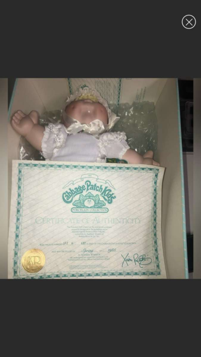 1985 Cabbage Patch Porcelain Doll I Jennifer Alice - Thumbnail 2
