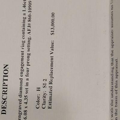 146 Caret Princess Cut Engagement Ring With Apprised - Thumbnail 5