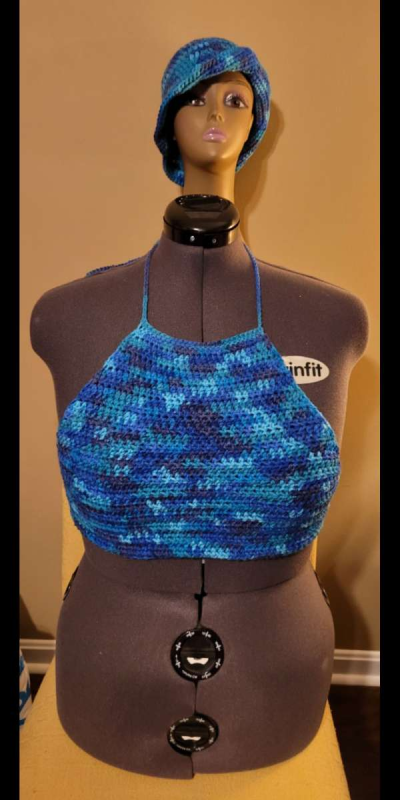 Handmade Crochet Halter Tops and Bucket Hats - Thumbnail 4