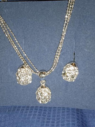 necklace and earrings
