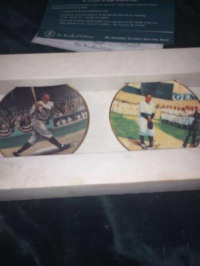 babe Ruth and Lou Gehrig plates