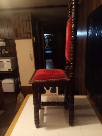 Antique Jacoben Gothic carved high back chair - Thumbnail 2